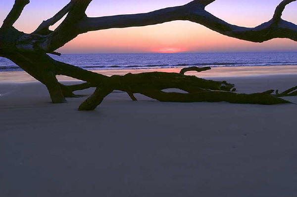 sunset on jekyll island